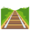Railway Track emoji on Emojione